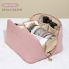 Large Travel Makeup Bag – Portable PU Leather Cosmetic Organizer