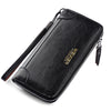 Men’s PU Leather Long Wallet – Large Capacity Clutch