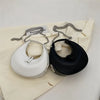 Small Silver Leather Crossbody Bags for WomenTrend Underarm Handbags and Purses Chain Armpit Shoulder Side Bags