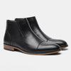 Men’s Plus-Size Chelsea Boots – Side Zipper Leather Low Heel