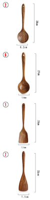 Thailand Teak Wooden Utensils – Natural Handcrafted Kitchen Set
