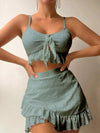 3-Piece Beach Bikini Set – Flirty Ruffles & Summer Elegance