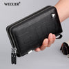 Men’s Genuine Leather Long Wallet – Multifunctional Clutch & Zipper Bag