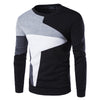 Men’s Printed Casual O-Neck Slim Cotton Sweater – Stylish Comfort