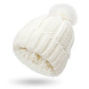 Satin-Lined Knit Beanie – Winter Pom Pom Hat