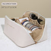 Large Travel Makeup Bag – Portable PU Leather Cosmetic Organizer