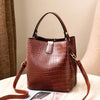 High-Capacity Women’s Crocodile Pattern Handbag – Shoulder & Messenger Bag