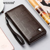 Men’s Genuine Leather Long Wallet – Multifunctional Clutch & Zipper Bag