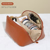 Large Travel Makeup Bag – Portable PU Leather Cosmetic Organizer