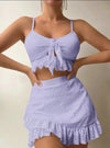 3-Piece Beach Bikini Set – Flirty Ruffles & Summer Elegance