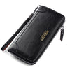 Men’s PU Leather Long Wallet – Large Capacity Clutch