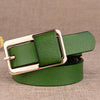 Genuine Cowhide Slim Leather Belt – Frosted Casual & Dress Style