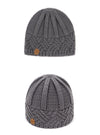 Retro Diamond Grid Knit Beanie – Unisex Vintage Dome Hat