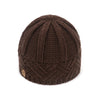 Retro Diamond Grid Knit Beanie – Unisex Vintage Dome Hat