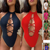 Sexy Jumpsuit Bikini – Neck-Halter Swimsuit with Cutout Design