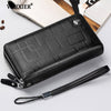 Men’s Genuine Leather Long Wallet – Multifunctional Clutch & Zipper Bag