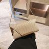 Metallic Mini Clutch – Black & Gold | Elegant Solid Color Evening Bag