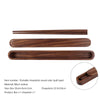 Minimalist Black Walnut Cutlery Set – Nordic Style Portable Wooden Tableware