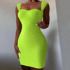 Sleeveless Knitted Strap Mini Dress – Bodycon Fit