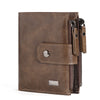 Men’s Anti-Theft PU Leather Wallet – Zipper & Multi-Function