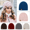 Retro Diamond Grid Knit Beanie – Unisex Vintage Dome Hat