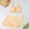 3-Piece Beach Bikini Set – Flirty Ruffles & Summer Elegance