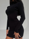 Hollow-Out Sexy Tight-Fitting Woolen Dress – Short Length