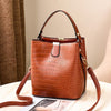 High-Capacity Women’s Crocodile Pattern Handbag – Shoulder & Messenger Bag