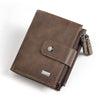 Men’s Anti-Theft PU Leather Wallet – Zipper & Multi-Function