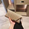 Metallic Mini Clutch – Black & Gold | Elegant Solid Color Evening Bag