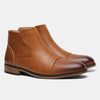 Men’s Plus-Size Chelsea Boots – Side Zipper Leather Low Heel