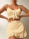 3-Piece Beach Bikini Set – Flirty Ruffles & Summer Elegance