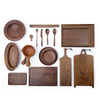 Minimalist Black Walnut Cutlery Set – Nordic Style Portable Wooden Tableware