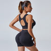 Seamless 2-Piece Yoga Set – Vest & High-Waist Shorts Supportive • Stylish • Ultra-Comfortable