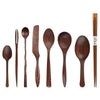 Minimalist Black Walnut Cutlery Set – Nordic Style Portable Wooden Tableware