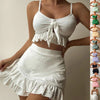 3-Piece Beach Bikini Set – Flirty Ruffles & Summer Elegance
