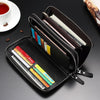 Men’s Genuine Leather Long Wallet – Multifunctional Clutch & Zipper Bag