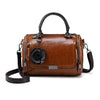 GVintage Flower PU Leather Shoulder Bag – Large Capacity Luxury Designer Handbag