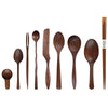 Minimalist Black Walnut Cutlery Set – Nordic Style Portable Wooden Tableware