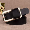Genuine Cowhide Slim Leather Belt – Frosted Casual & Dress Style