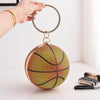 Round Crystal Basketball Evening Bag – Sparkling Gradient Handheld Clutch