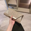 Metallic Mini Clutch – Black & Gold | Elegant Solid Color Evening Bag