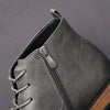 Men’s Plus-Size Chelsea Boots – Side Zipper Leather Low Heel