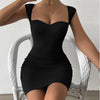 Sleeveless Knitted Strap Mini Dress – Bodycon Fit