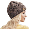 Retro Diamond Grid Knit Beanie – Unisex Vintage Dome Hat