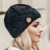 Retro Diamond Grid Knit Beanie – Unisex Vintage Dome Hat