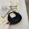 Small Silver Leather Crossbody Bags for WomenTrend Underarm Handbags and Purses Chain Armpit Shoulder Side Bags