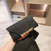 Metallic Mini Clutch – Black & Gold | Elegant Solid Color Evening Bag