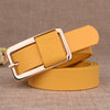 Genuine Cowhide Slim Leather Belt – Frosted Casual & Dress Style