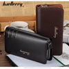 Baellerry Large PU Leather Men’s Wallet – Long Clutch with Card & Phone Pockets